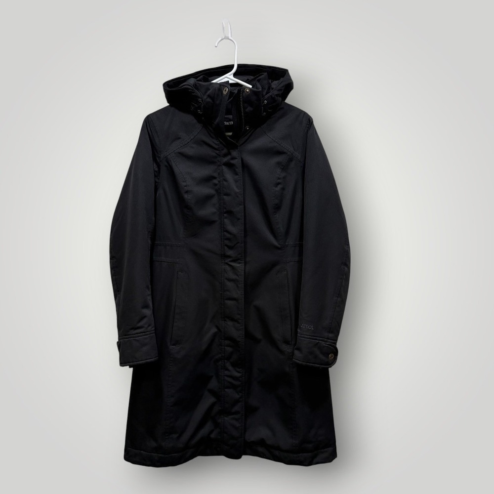 Marmot Chelsea Down Coat Womens Small Black 700 Fill Power Waterproof Parka